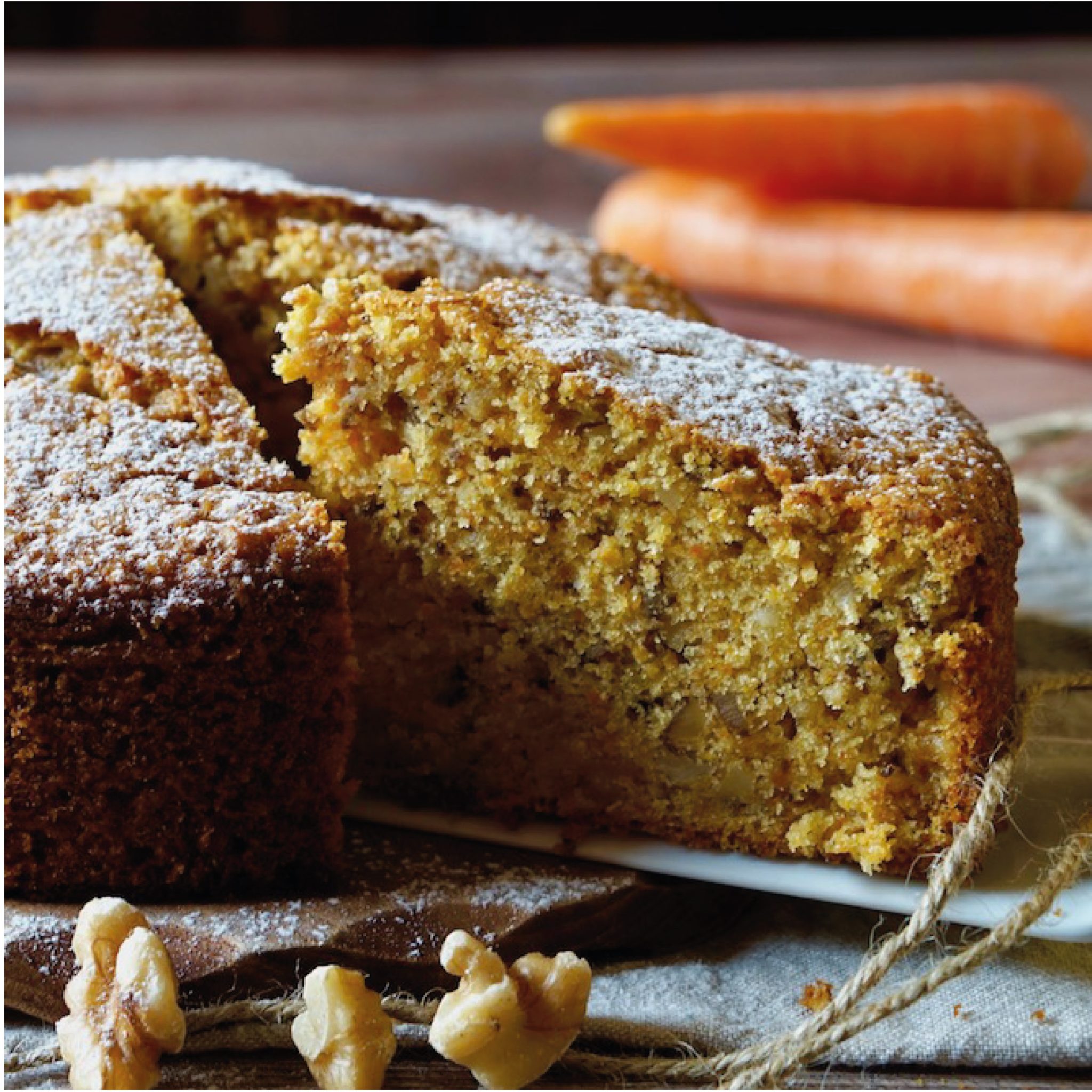 Carrot and Walnuts cake serves 6/8 people
