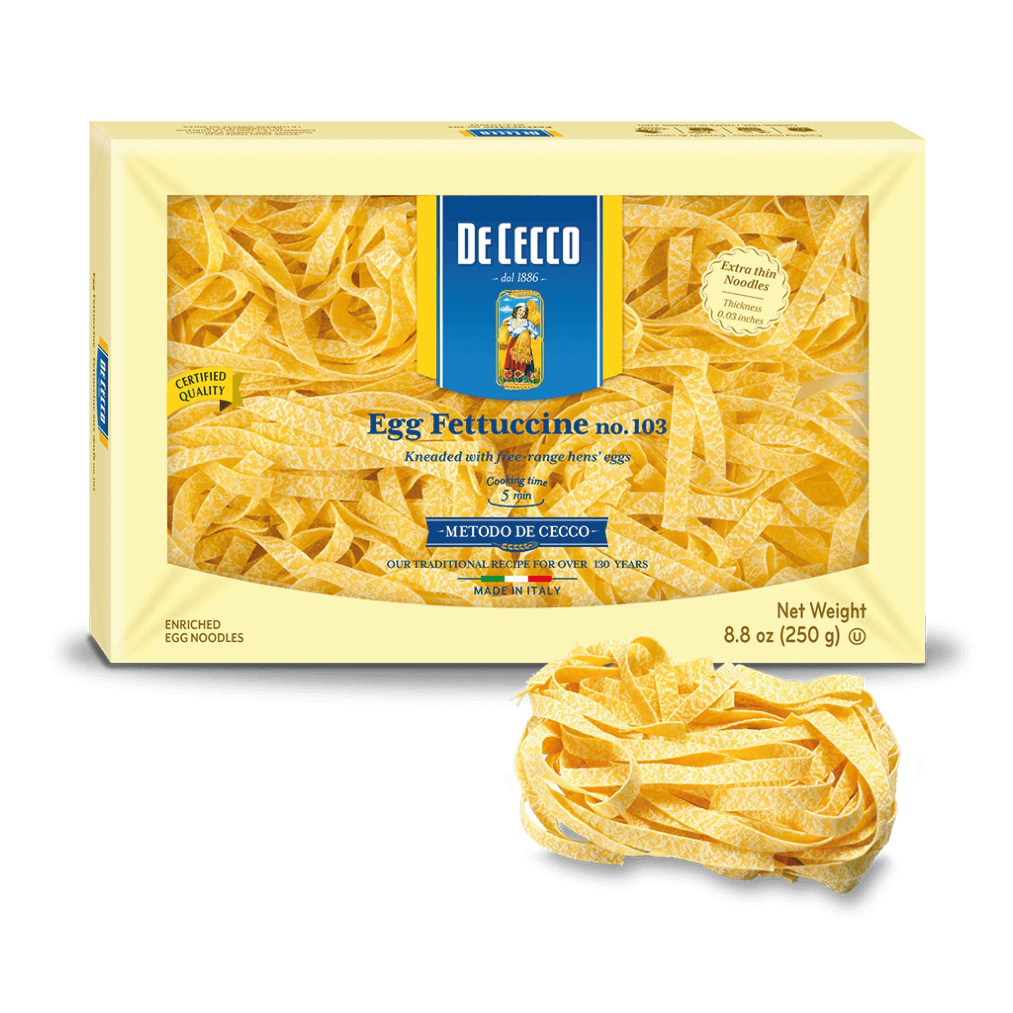 De Cecco Fettuccine all'uovo 500gr